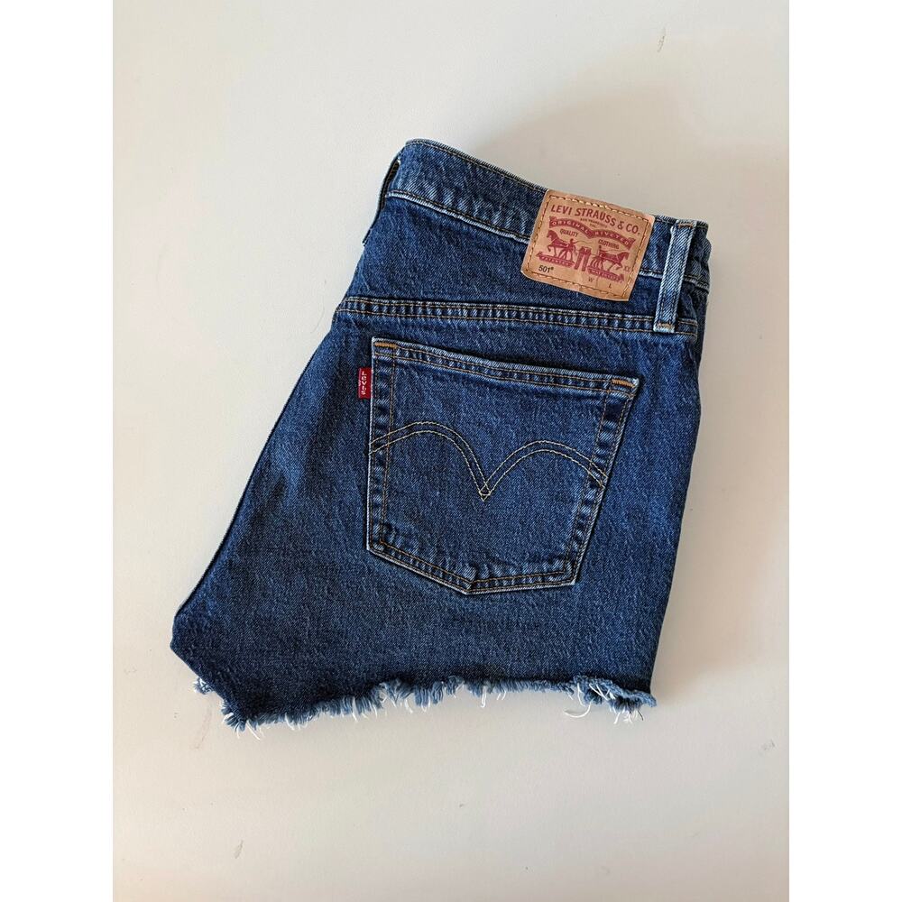 Levi's 501 Cutoff Jean shorts jorts dark wash western summer grunge streetwear